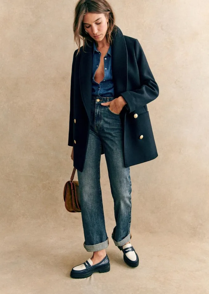 Szane Jackets and Coats Womens James Coat Navy Blue