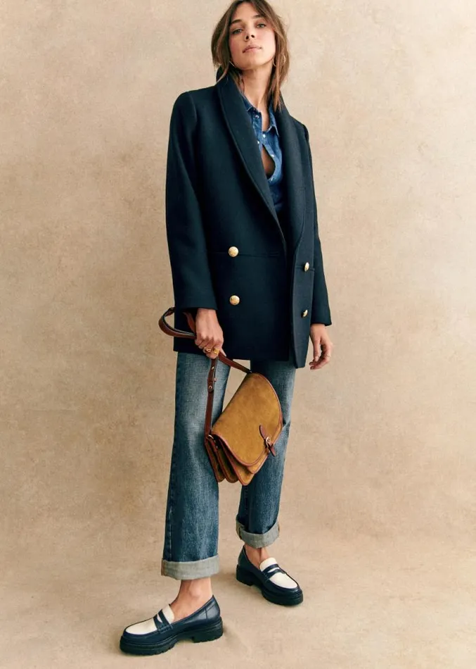 Szane Jackets and Coats Womens James Coat Navy Blue