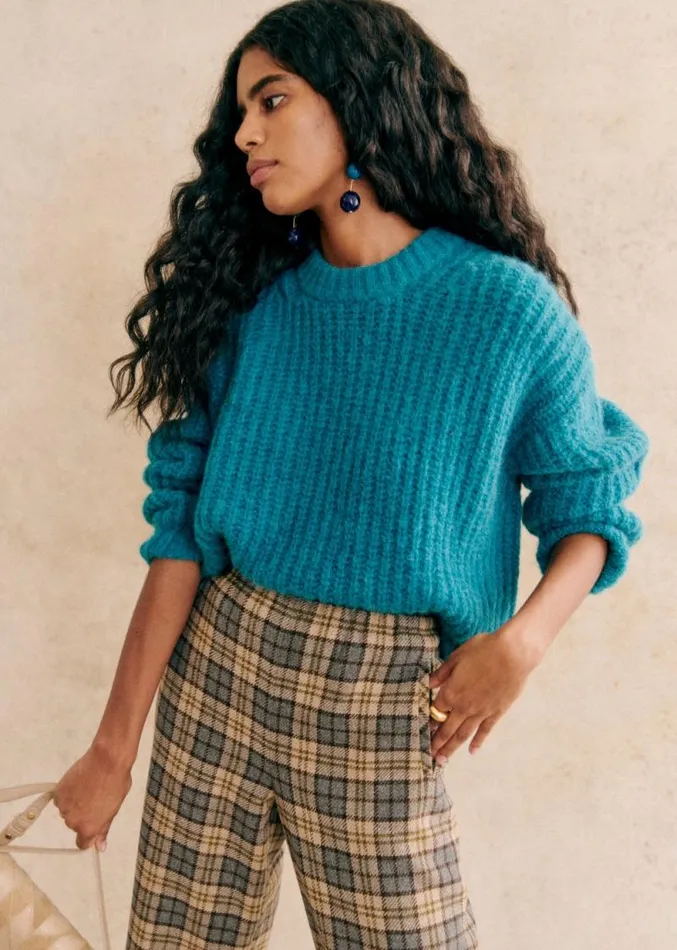 Szane Knitwear Womens Jose Jumper Turquoise