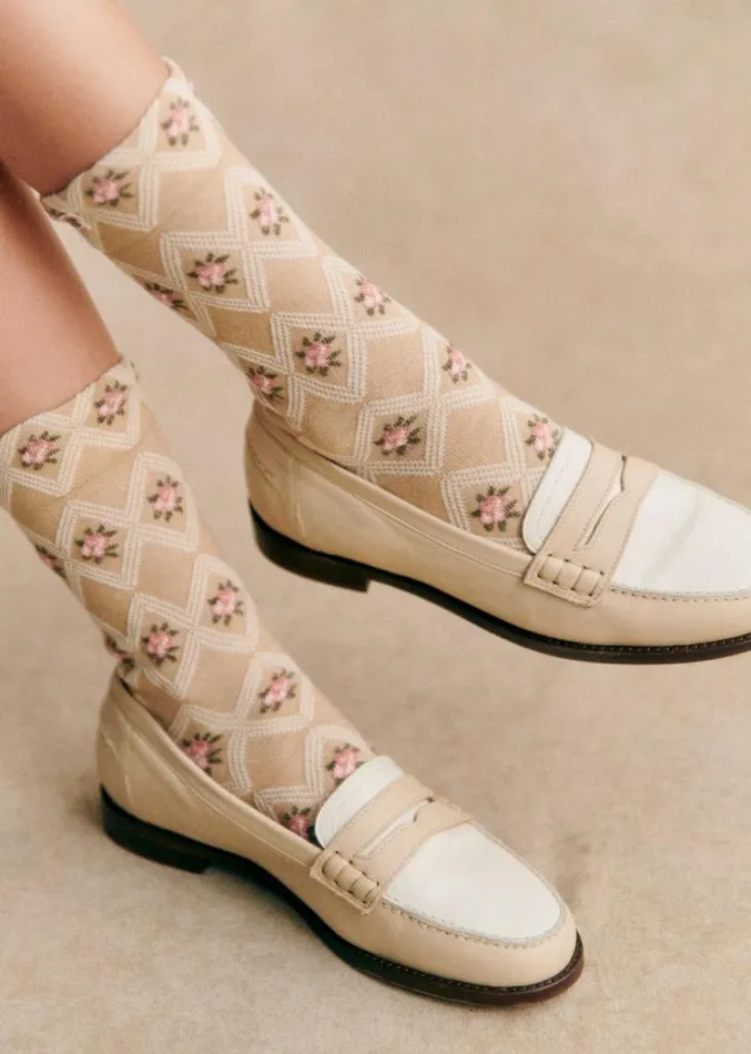 Szane Loafers and Sneakers Womens Julia Socks Beige