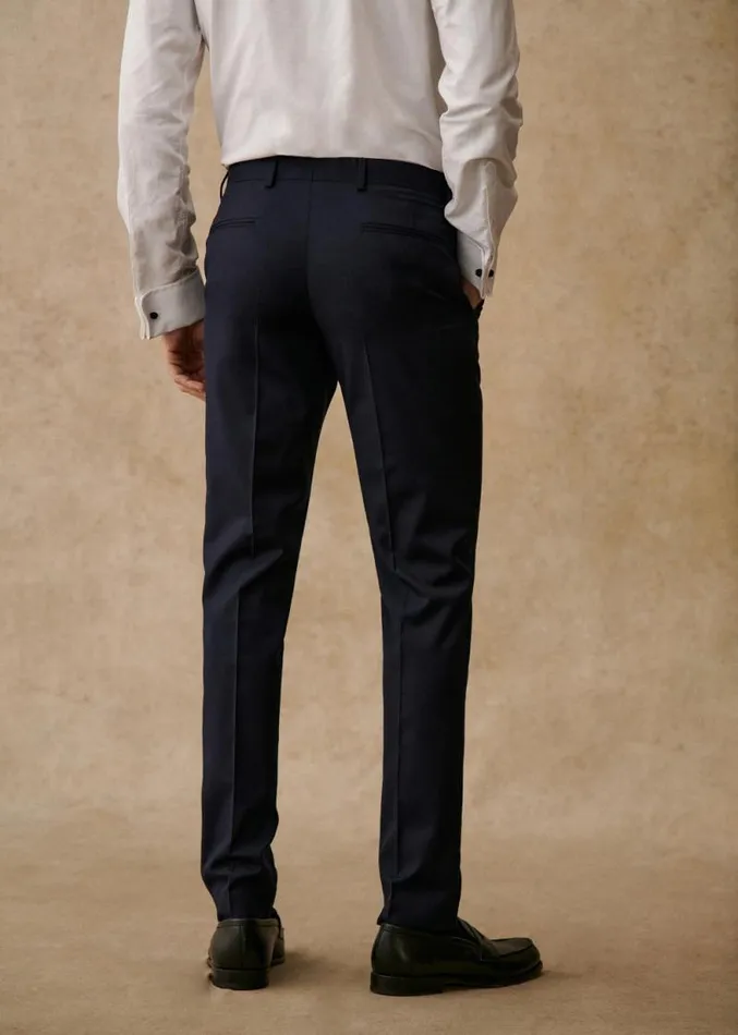 Szane Suits Mens Elmon Trousers Navy Blue