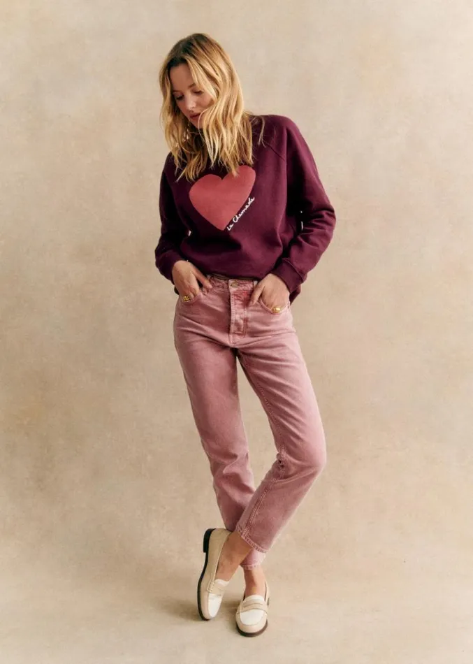 Szane Sweatshirts Womens La Chamade Sweatshirt Burgundy