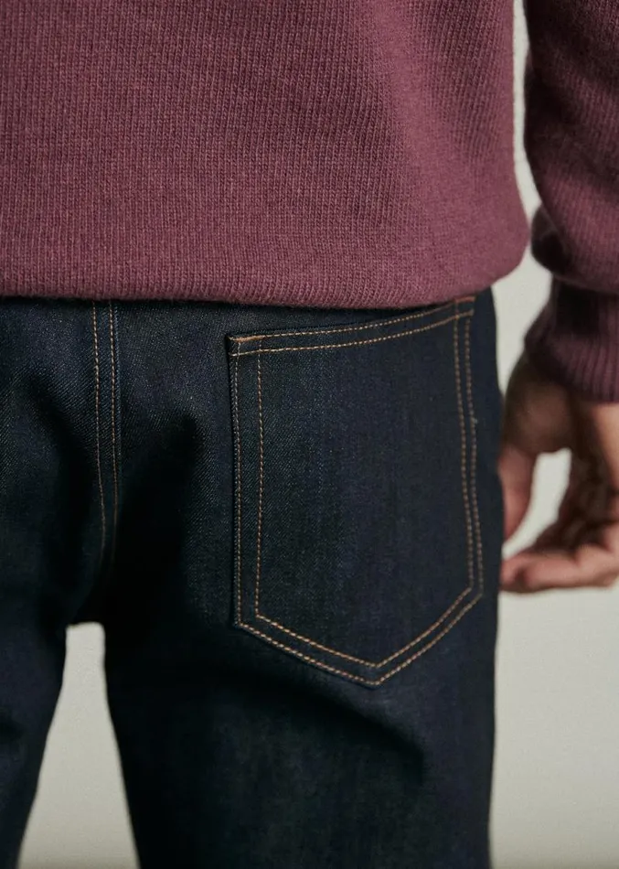 Szane Trousers Mens Kurt Straight Jeans Raw Denim