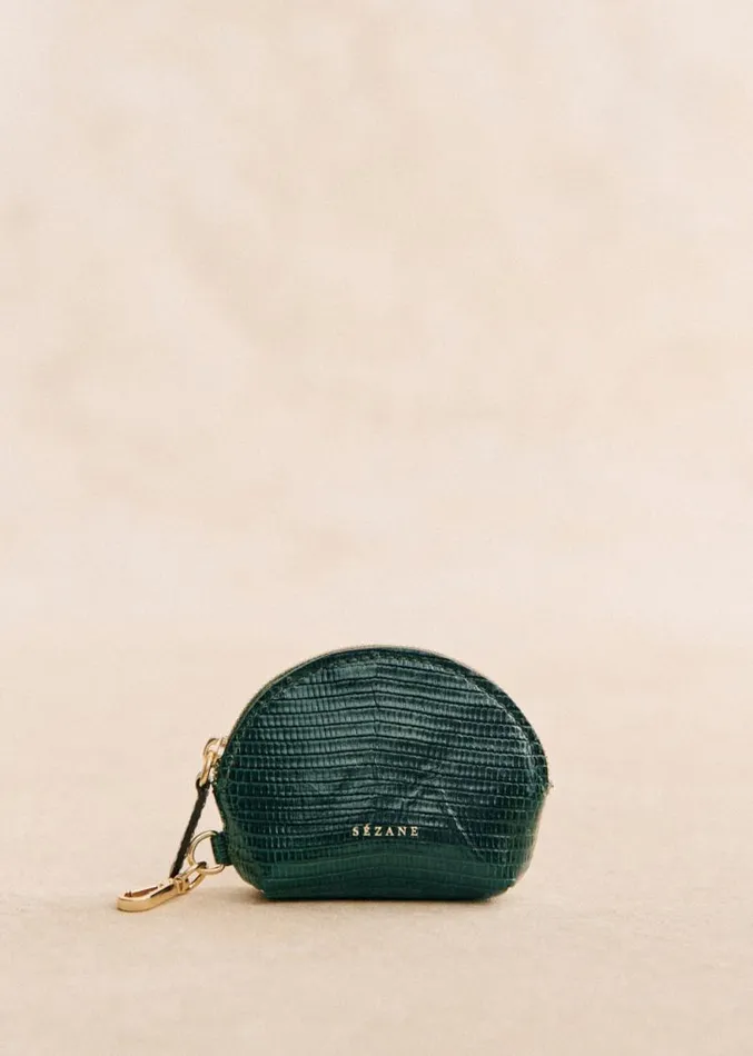 Szane Wallets Womens Sacha Coin Case Embossed Green