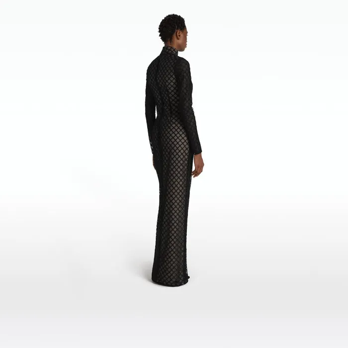 Safiyaa Adan Black Long Dress Women Dresses