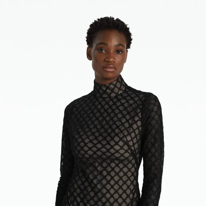 Safiyaa Adan Black Long Dress Women Dresses