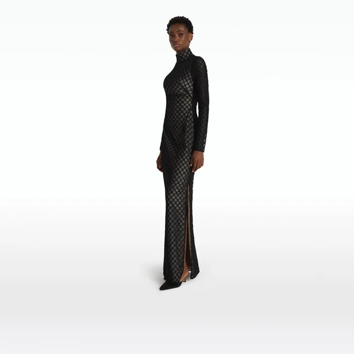 Safiyaa Adan Black Long Dress Women Dresses