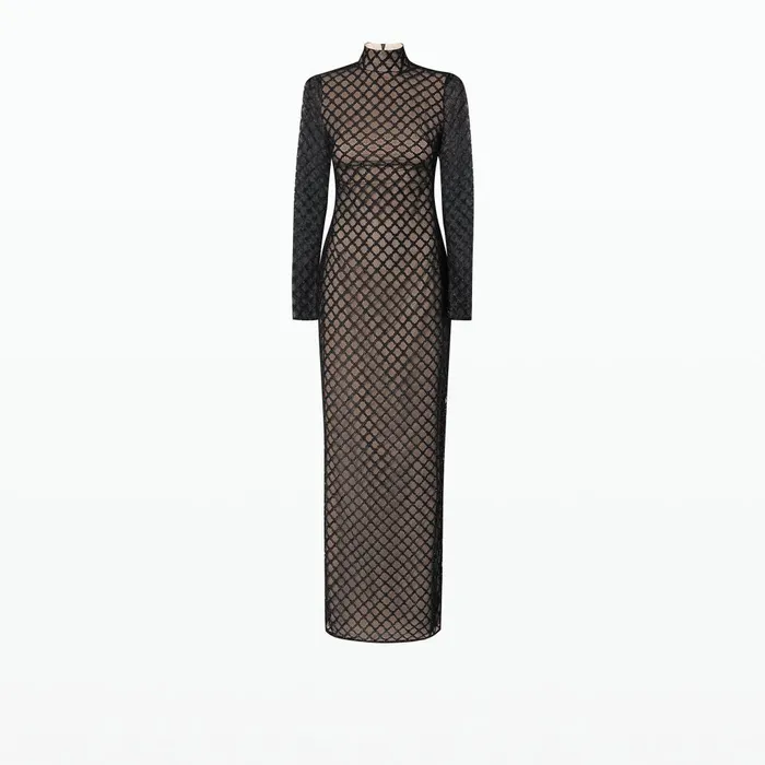 Safiyaa Adan Black Long Dress Women Dresses