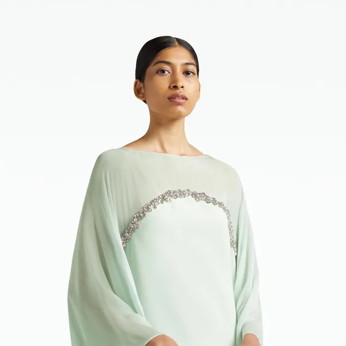 Safiyaa Alma Spearmint Long Dress Women Dresses