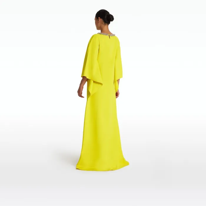 Safiyaa Amarella Chartreuse Long Dress Women Dresses