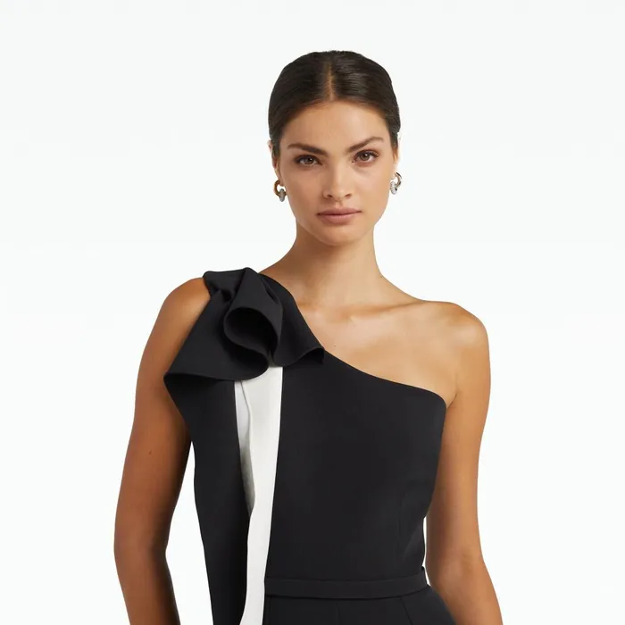 Safiyaa Anaren Black and Ivory Jumpsuit Women Jumpsuits