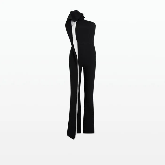 Safiyaa Anaren Black and Ivory Jumpsuit Women Jumpsuits