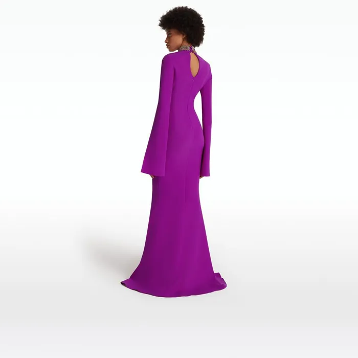 Safiyaa Anouk Magenta Long Dress Women Dresses