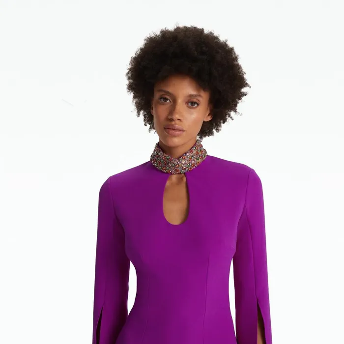 Safiyaa Anouk Magenta Long Dress Women Dresses