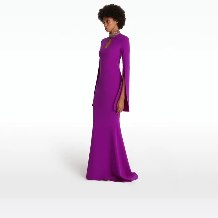 Safiyaa Anouk Magenta Long Dress Women Dresses