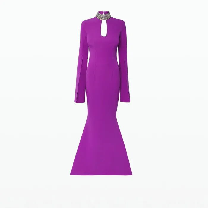 Safiyaa Anouk Magenta Long Dress Women Dresses