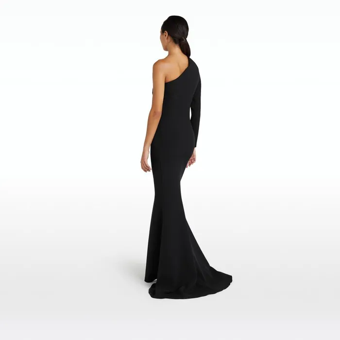 Safiyaa Aria Black Long Dress Women Dresses