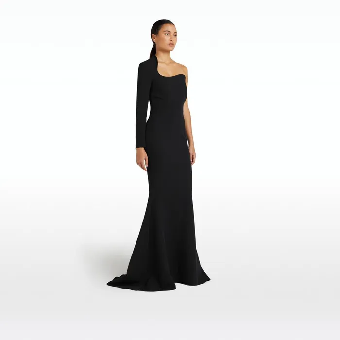 Safiyaa Aria Black Long Dress Women Dresses