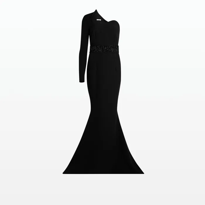 Safiyaa Aria Black Long Dress Women Dresses