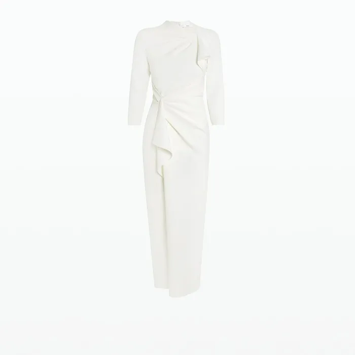 Safiyaa Avery Ivory Midi Dress Women Dresses