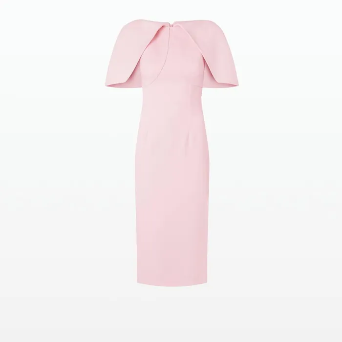 Safiyaa Barb Peony Blush Midi Dress Women Dresses