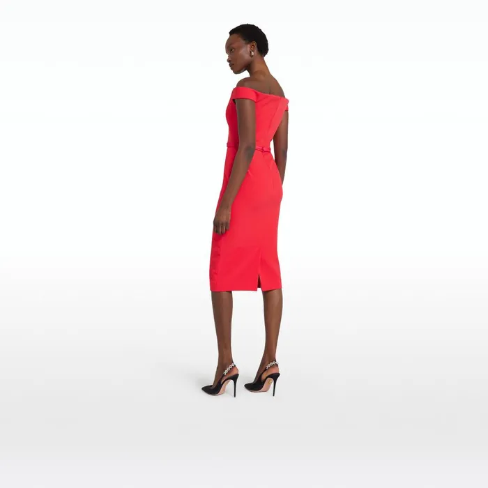 Safiyaa Brenta Lollipop Midi Dress Women Dresses