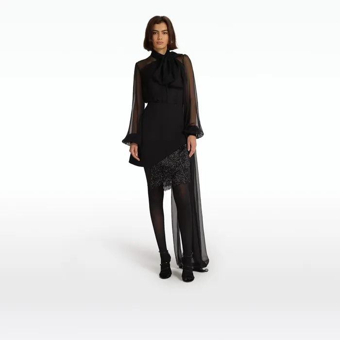 Safiyaa Bronagh Black Skirt Women Skirts