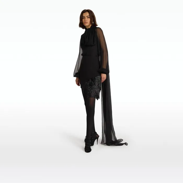 Safiyaa Bronagh Black Skirt Women Skirts