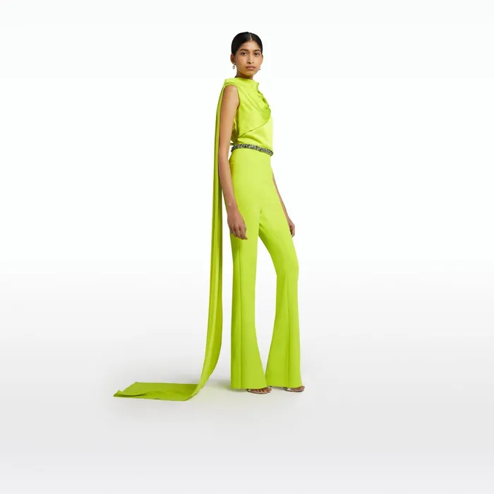 Safiyaa Cara Tendershoots Jumpsuit With Embroidered Belt Women Jumpsuits