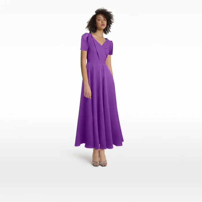 Safiyaa Cecilia Lilac Midi Dress Women Dresses
