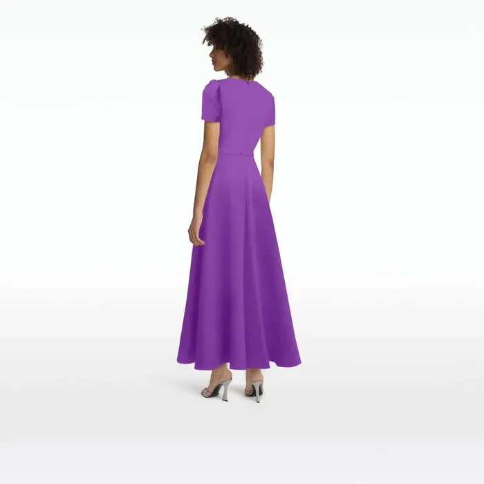 Safiyaa Cecilia Lilac Midi Dress Women Dresses