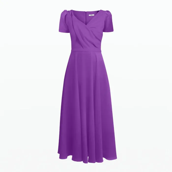 Safiyaa Cecilia Lilac Midi Dress Women Dresses