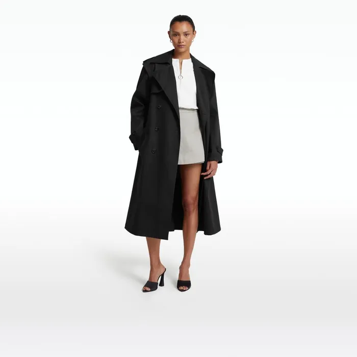 Safiyaa Charlotta Black Coat Women Jackets and Coats