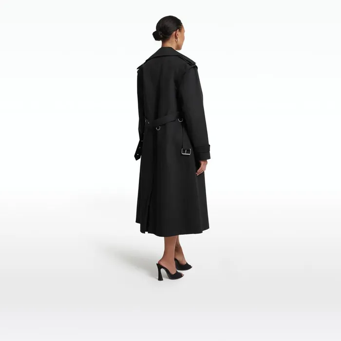 Safiyaa Charlotta Black Coat Women Jackets and Coats