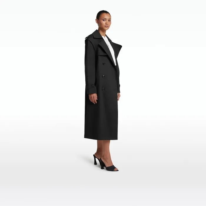 Safiyaa Charlotta Black Coat Women Jackets and Coats