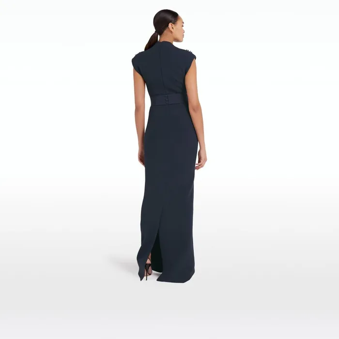 Safiyaa Dana Midnight Navy Long Dress Women Dresses