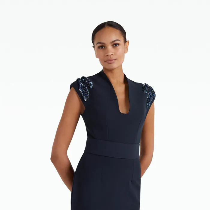 Safiyaa Dana Midnight Navy Long Dress Women Dresses