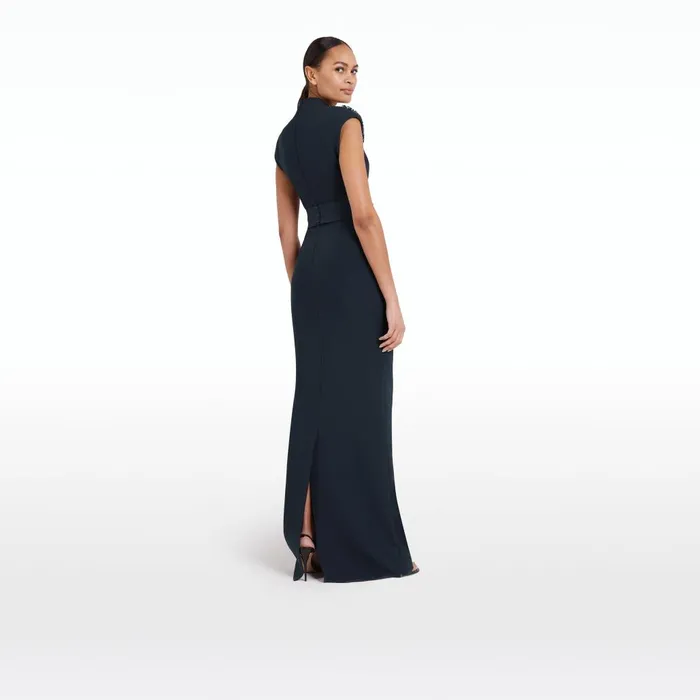 Safiyaa Dana Midnight Navy Long Dress Women Dresses