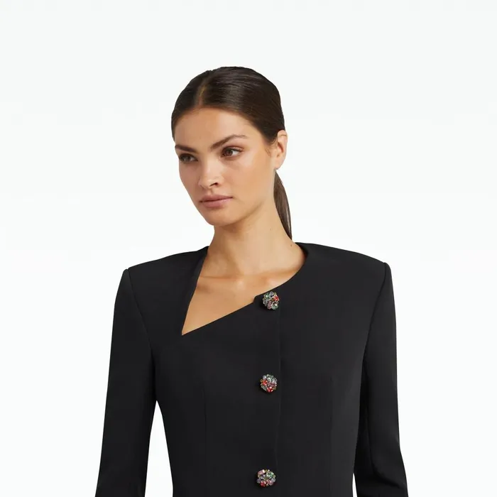 Safiyaa Destry Black Short Dress Women Dresses