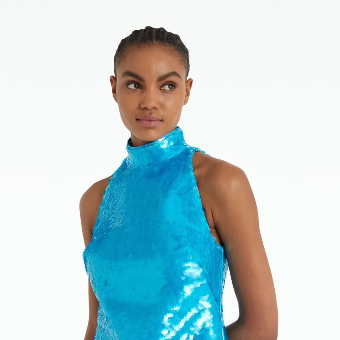 Safiyaa Edie Aquamarine Short Dress Women Dresses