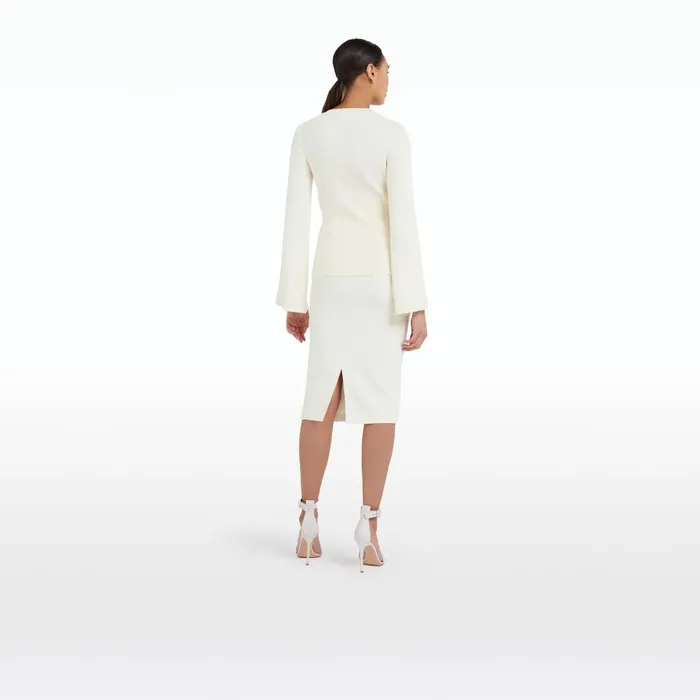 Safiyaa Emilia Ivory Knit Women Tops