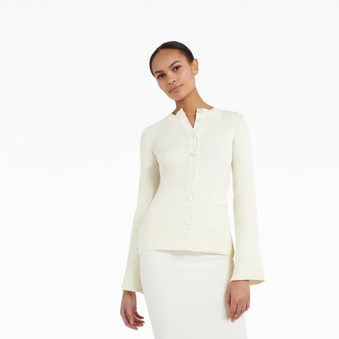 Safiyaa Emilia Ivory Knit Women Tops