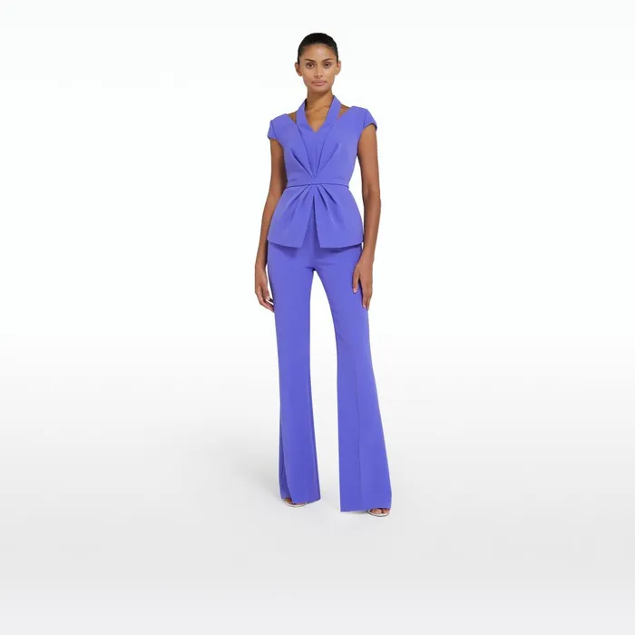 Safiyaa Halluana Anemone Blue Trousers Women Trousers
