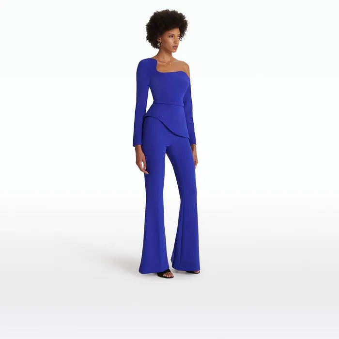 Safiyaa Halluana Azure Blue Trousers Women Trousers