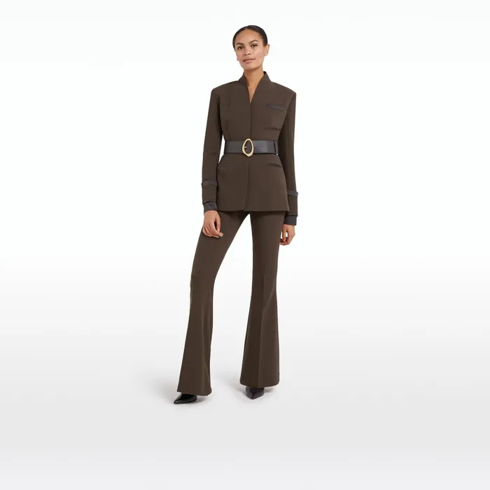 Safiyaa Halluana Chocolate Trousers Women Trousers