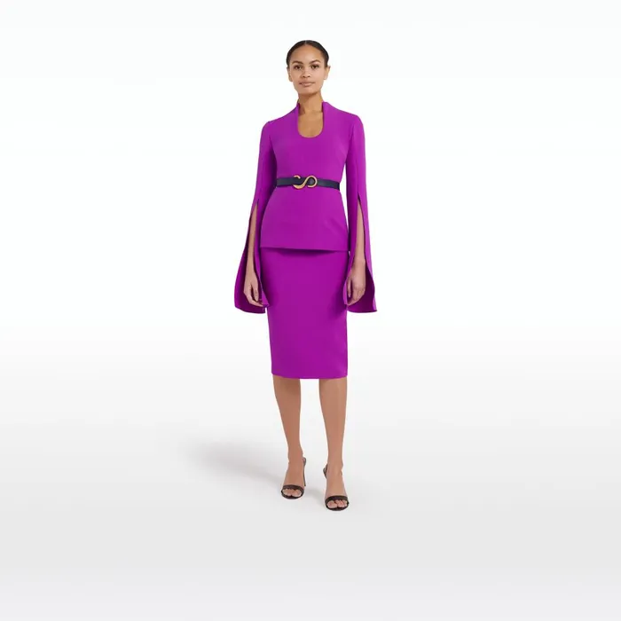 Safiyaa Hokoku Magenta Skirt Women Skirts