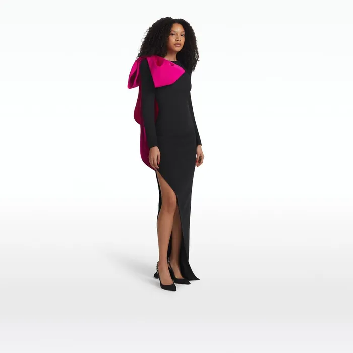 Safiyaa Ines Black and Beverley Long Dress Women Dresses