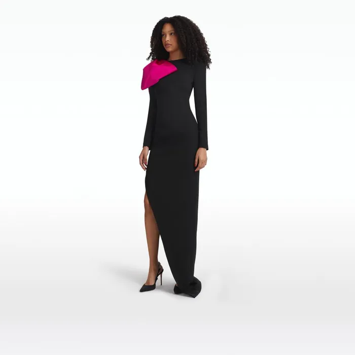 Safiyaa Ines Black and Beverley Long Dress Women Dresses