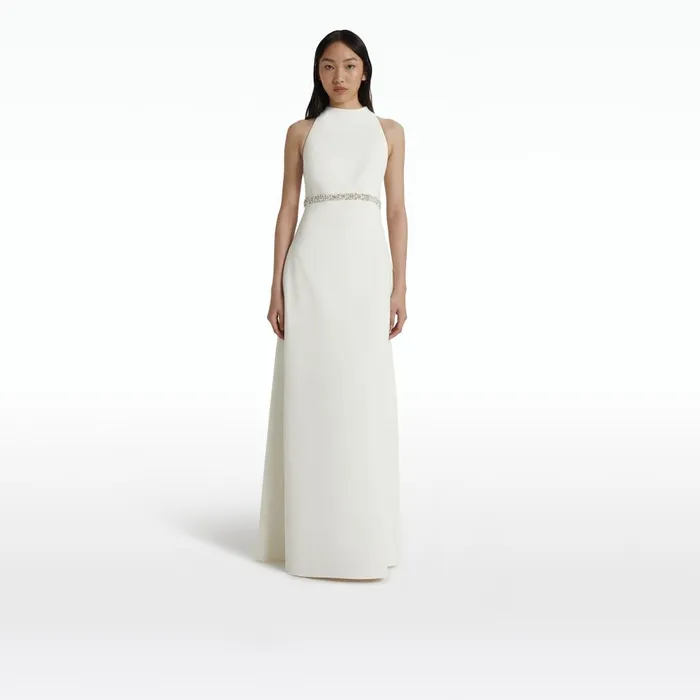 Safiyaa Joules Ivory Long Dress Women Dresses