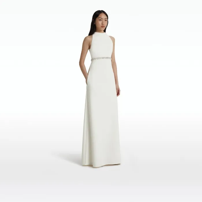 Safiyaa Joules Ivory Long Dress Women Dresses